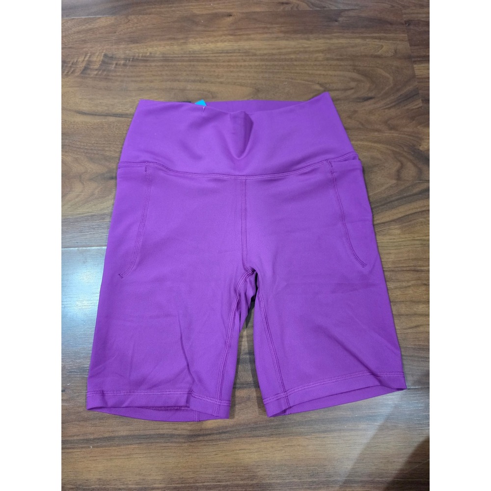 NWT Under Armour Bike Shorts SM Purple High Rise Fitted Athletic Pockets